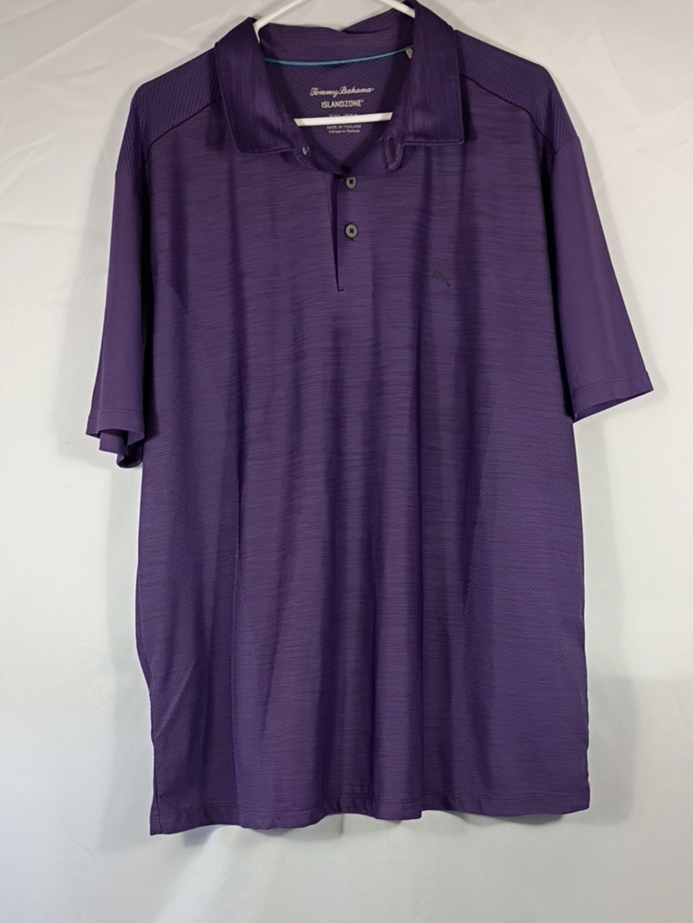 EUC Tommy Bahama IslandZone Purple  Performance Short Sleeve Polo Size XXL Golf